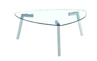 tempered glass/ powder coating with steel legs tea table A569
