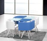 2 colors round glass dining table set new model T035