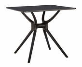 hot sale 8mm glass, plastic leg dining table T638