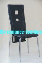 chromed-plated/soft leather Ding chair C926