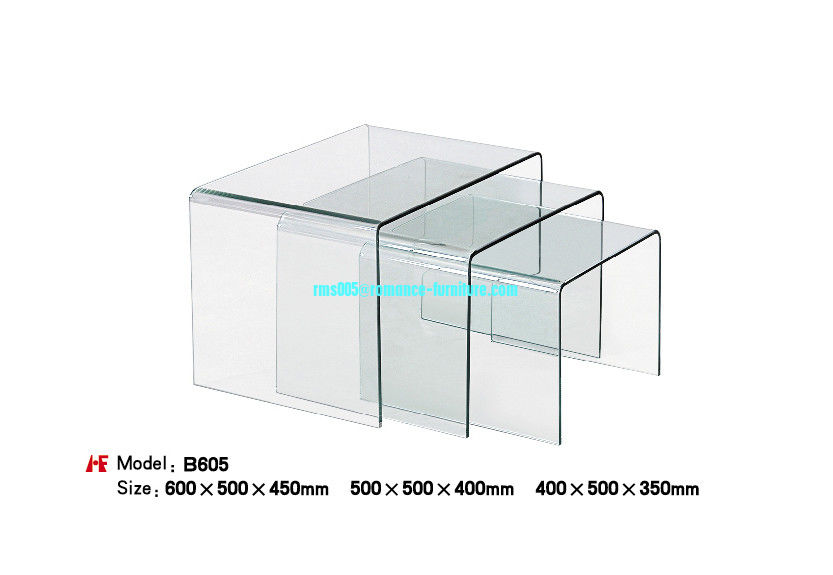 Hot bending glass/tempered glass tea table/coffee table/end table B605(white)