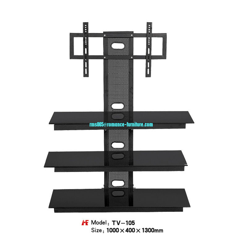 hot bending glass and stainless legs TV stand TV-105