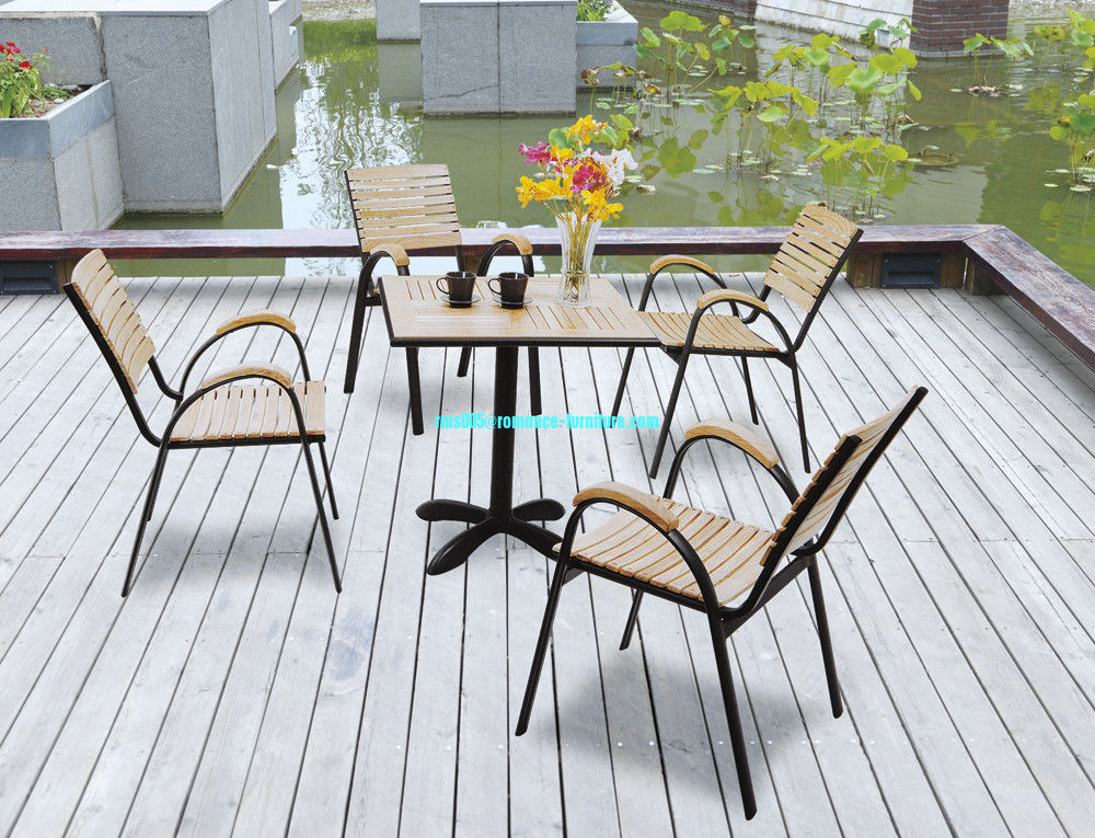 wicker/rattan/outdoor furniture wood, powder coating metal frame C606+T808