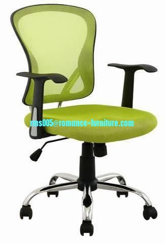 Office Task Chair with Nylon Armrest, Made of Mesh Material and Fireproof Foam, Swivel Bas