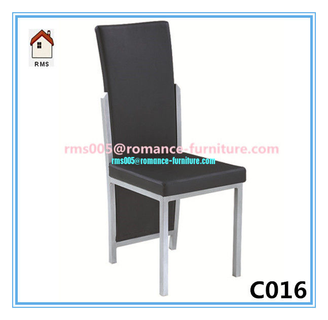 chromed-plated/soft leather Ding chair C016