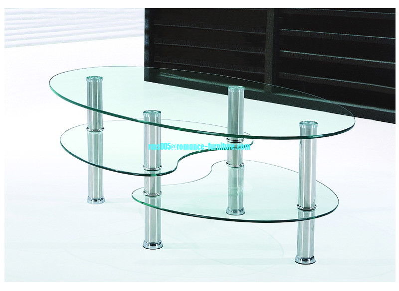 hot sale tempered glass,painting,stainless steel leg coffee table A010