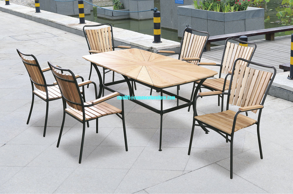 wicker/rattan/outdoor furniture wood, powder coating metal frame C608+T823