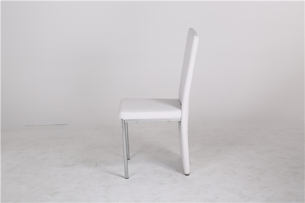 White High Back Leather Dining Chair Modern C5001