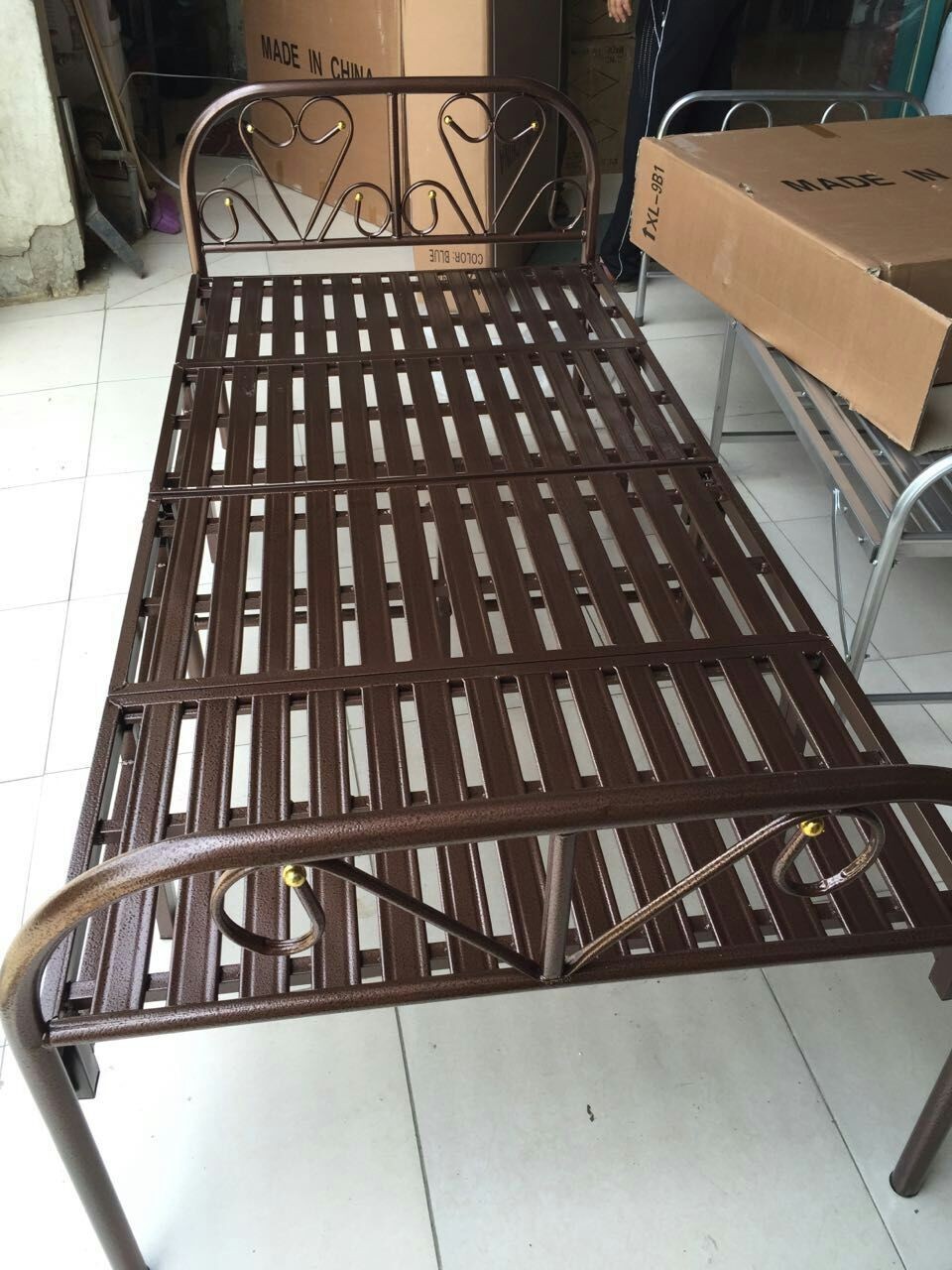 foldable iron cot