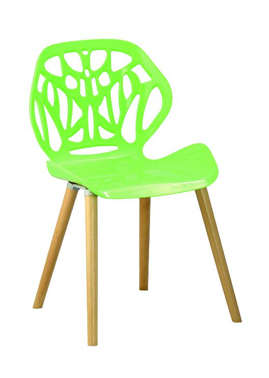 Cheap Colorful Plastic Chair With Wood Legs Pc147