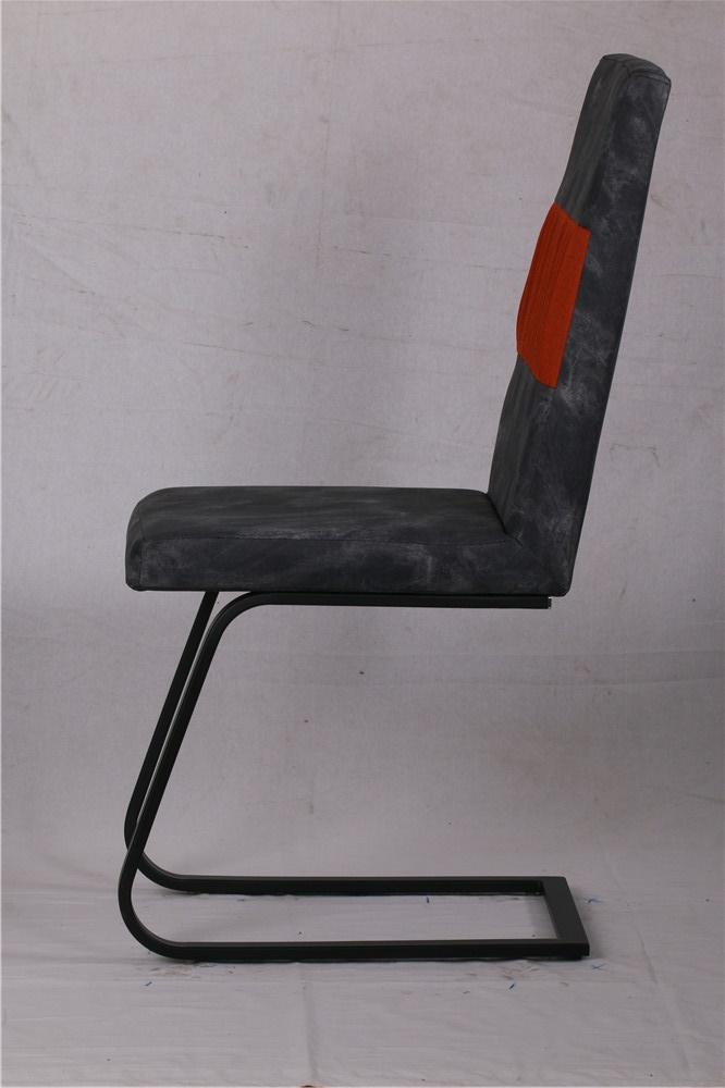 leather and fabric french style dining chair C1606
