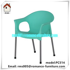 fancy stackable plastic chair in china heavy duty plastic chair with armrest leisure chair PC514