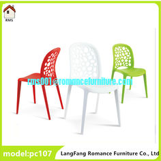 hot sale restaurant stackable white plastic chair PC107