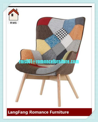 manufacturer kindergarten furniture fabric/wood legs leisure chair pc683