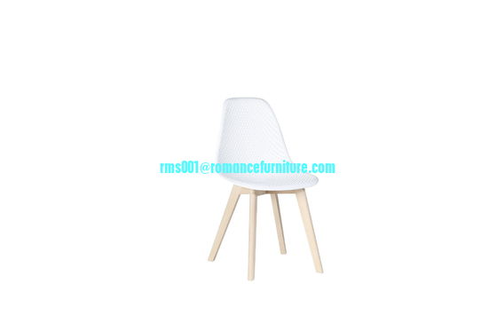PP seat with wood legs dining chair leisure chair PC667-1