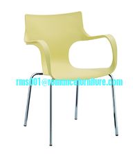 hot sale high quality PP dining chair PP,chromed legs leisure chair PC655