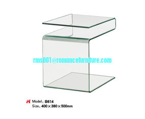 large hot bending glass coffee table wood legs coffee table center table B614