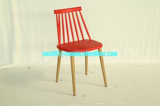 hot sale high quality PP beech wood legs dining chair stackable PC1745