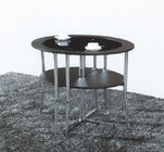 black round tempered glass dining table set T056