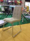 wholesale modern fabric dining chair chromed legs dining chair C1538