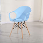 plastic eames chair armrest dining chair plastic pp with wood and steel legs PC507