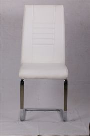 high back chromed legs white dining chair C1603