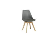 PP seat with cushion/wood legs dining chair PC608