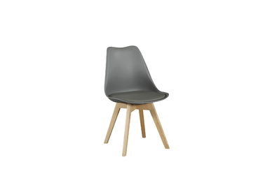 PP seat with cushion/wood legs dining chair PC608