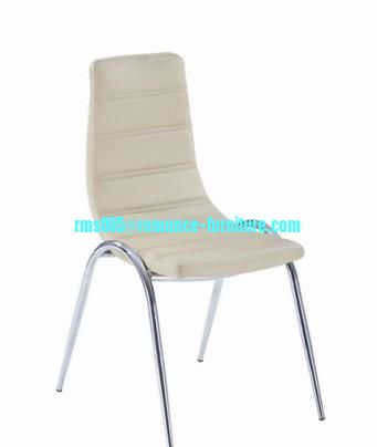 chromed-plated/soft leather Ding chair C004