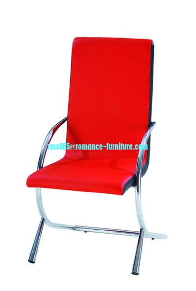 chromed-plated/soft leather Ding chair C009