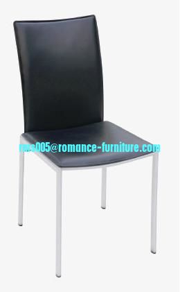 chromed-plated/hard leather Ding chair C018