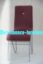 chromed-plated/soft leather Ding chair C914