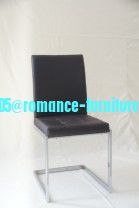 chromed-plated/soft leather Ding chair C923