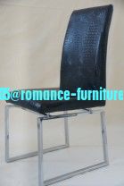 chromed-plated/soft leather Ding chair C932