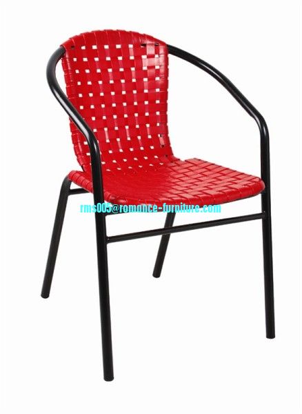 popular red armrest plastic cafe chair PC120