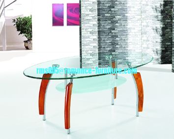 oval glass top chromed-plated/tempered glass tea table coffee table A050