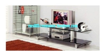 chromed ,aluminum alloy/8mm ,12mm,15mm tempered glass TV001