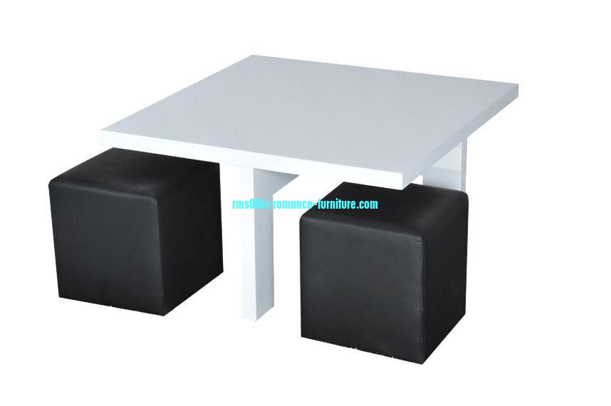 MDF with high gloss ,mdf attached pu stool coffee table HA991