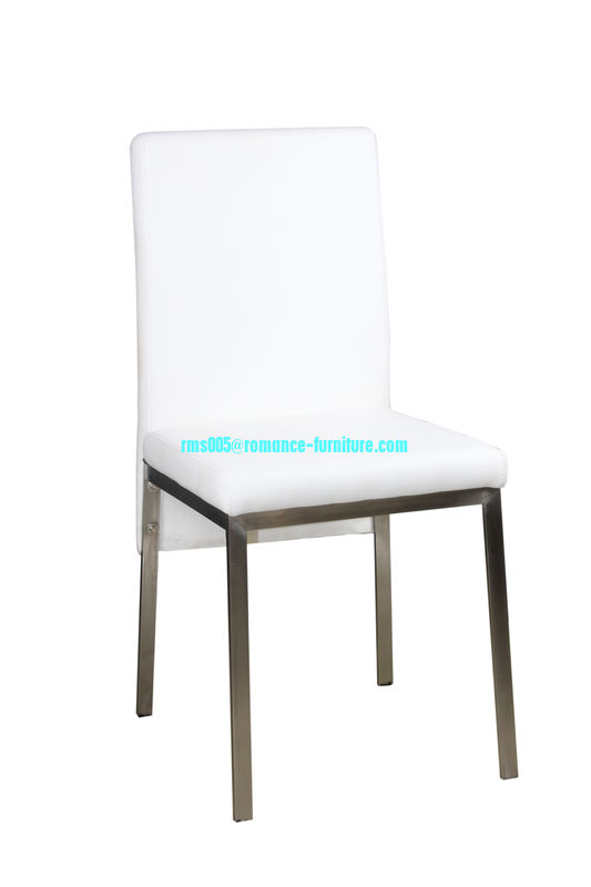 dining chair, chromed-plated/soft leather Ding chair C301