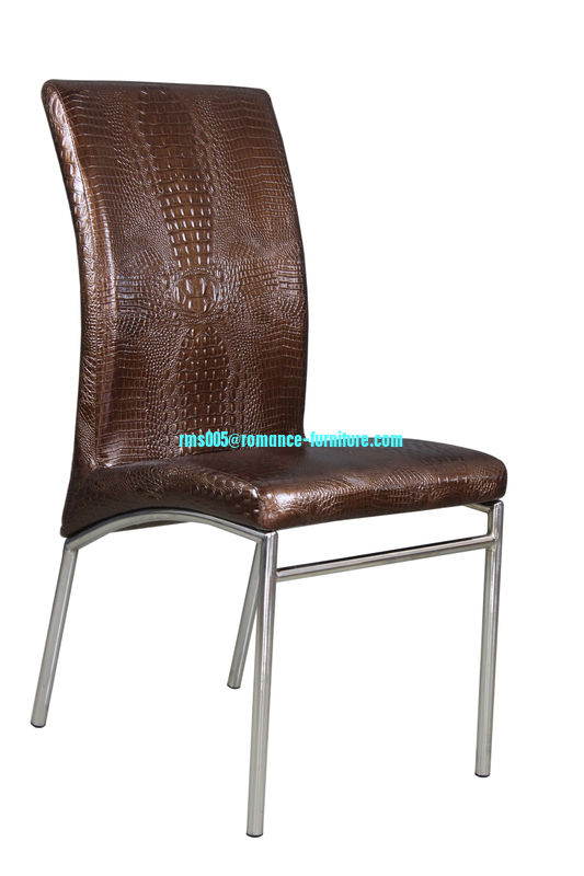 china manufacturer chromed-plated soft leather Ding chair for restaurant C317