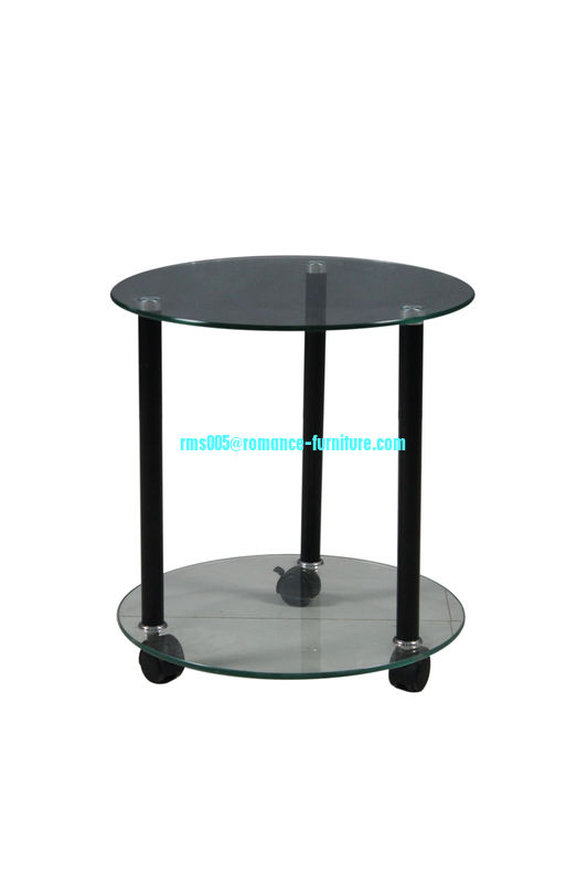 Metal powder coating legs /tempered glass tea table/coffee table A337