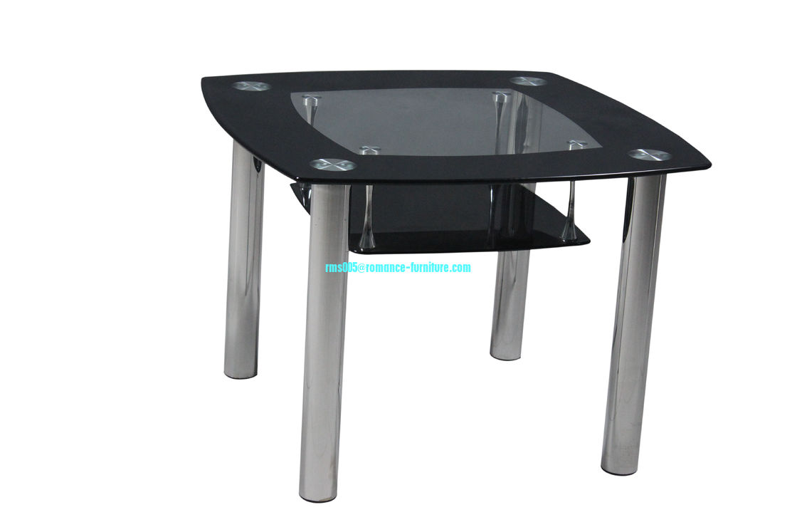 Metal chromed legs /tempered glass tea table/coffee table A343