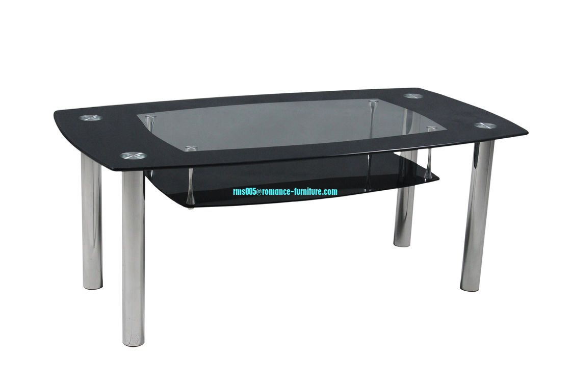 Metal chromed legs /tempered glass tea table/coffee table A344