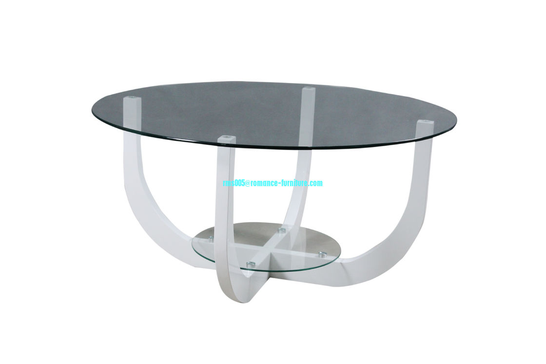 MDF with painting legs /tempered glass tea table/coffee table HA978