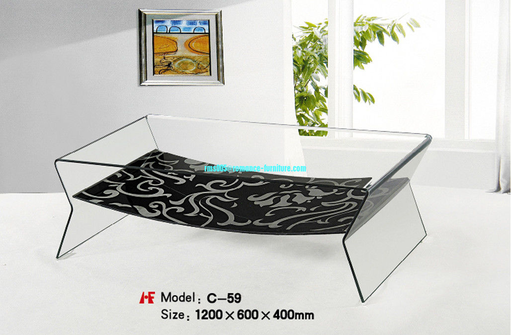 wholesale bent glass tea/coffee table made in china C-59