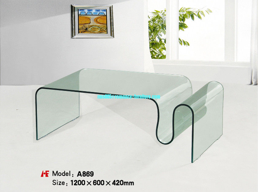 factory directly sale standard size tea table glass coffee table A869