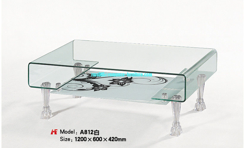 Hot bending glass/tempered glass tea table/coffee table/end table A812(white)