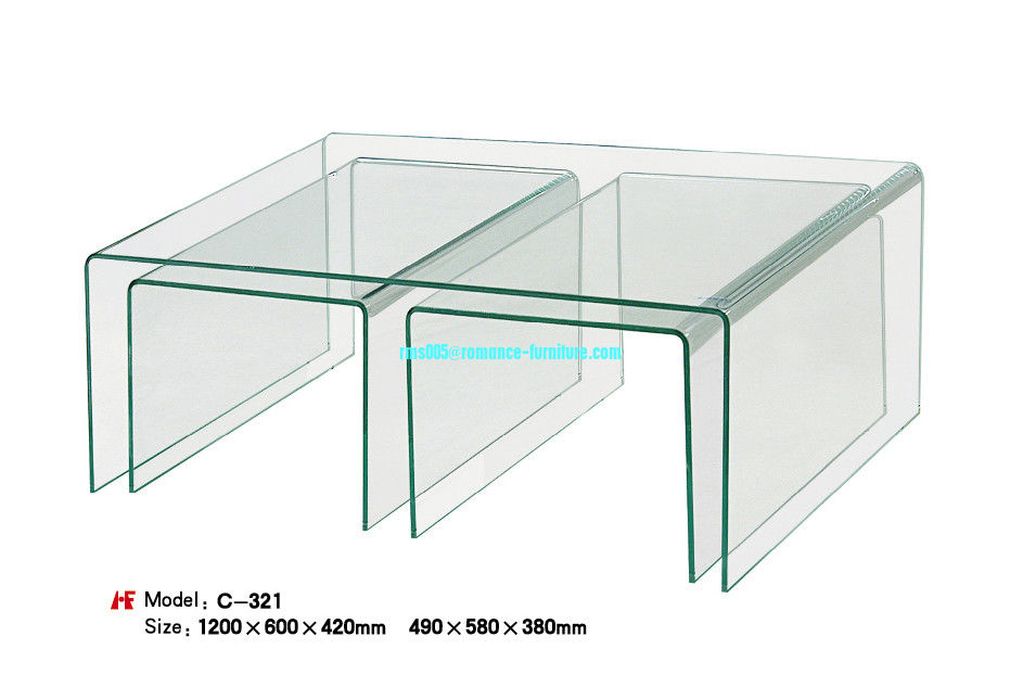 Hot bending glass/tempered glass tea table/coffee table/end table C-321