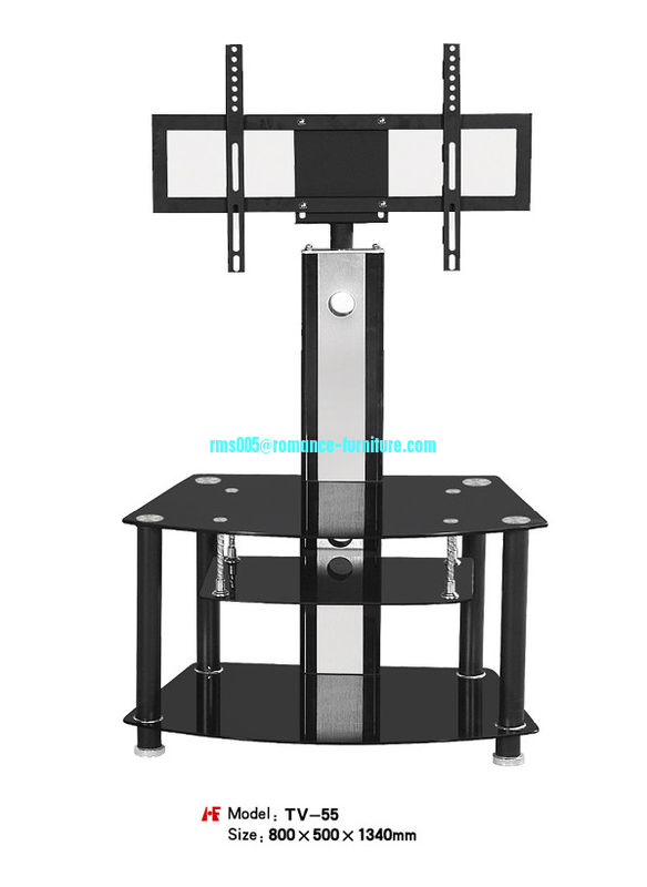 hot bending glass and stainless legs TV stand TV-55