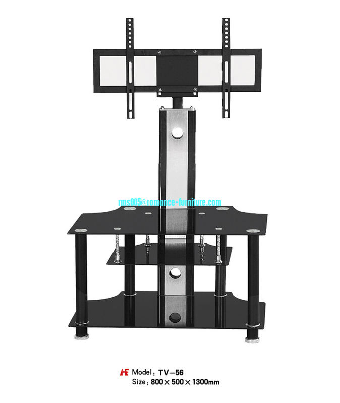 hot bending glass and stainless legs TV stand TV-56
